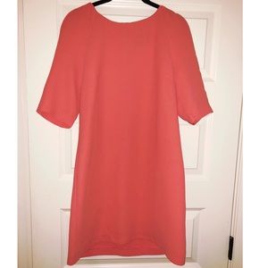 Coral long sleeve dress